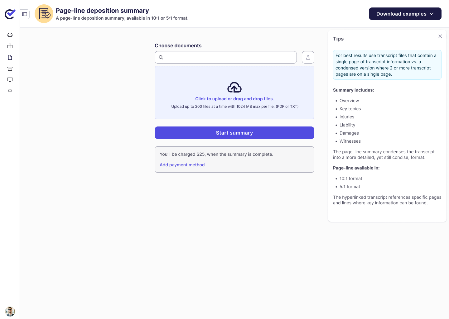 Simplified Summary Creation